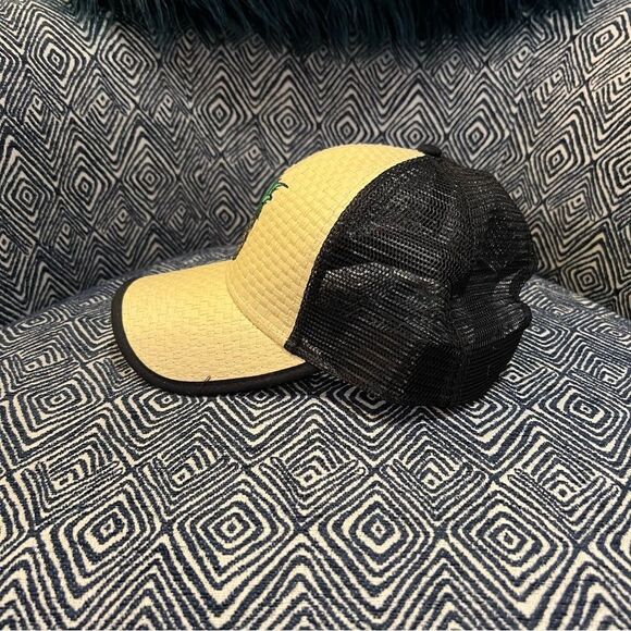 Pineapple Trucker Style Hat Woven Straw/Black SnapBack 808 Clothing Co. Maui - Picture 8 of 8